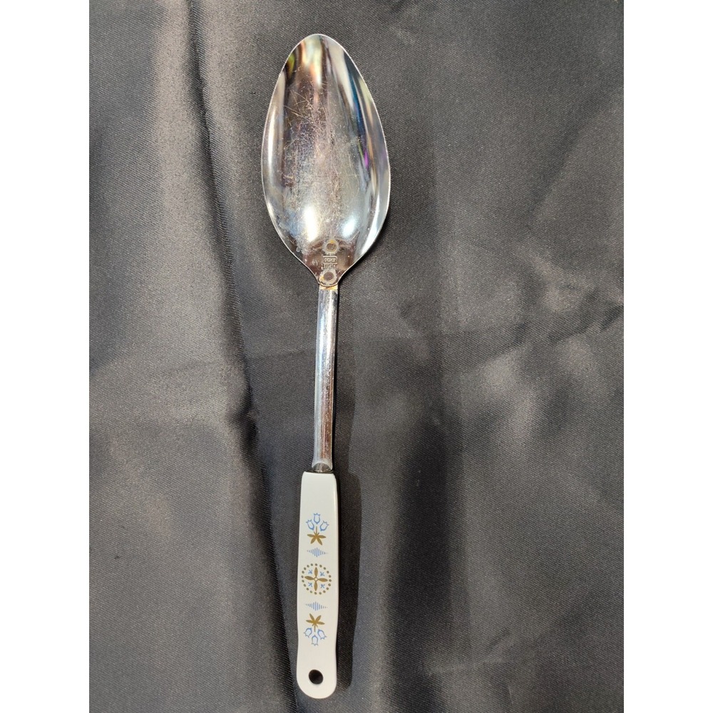Ekco Holland Tulip serving spoon USA Chromium plated vintage movie prop deco